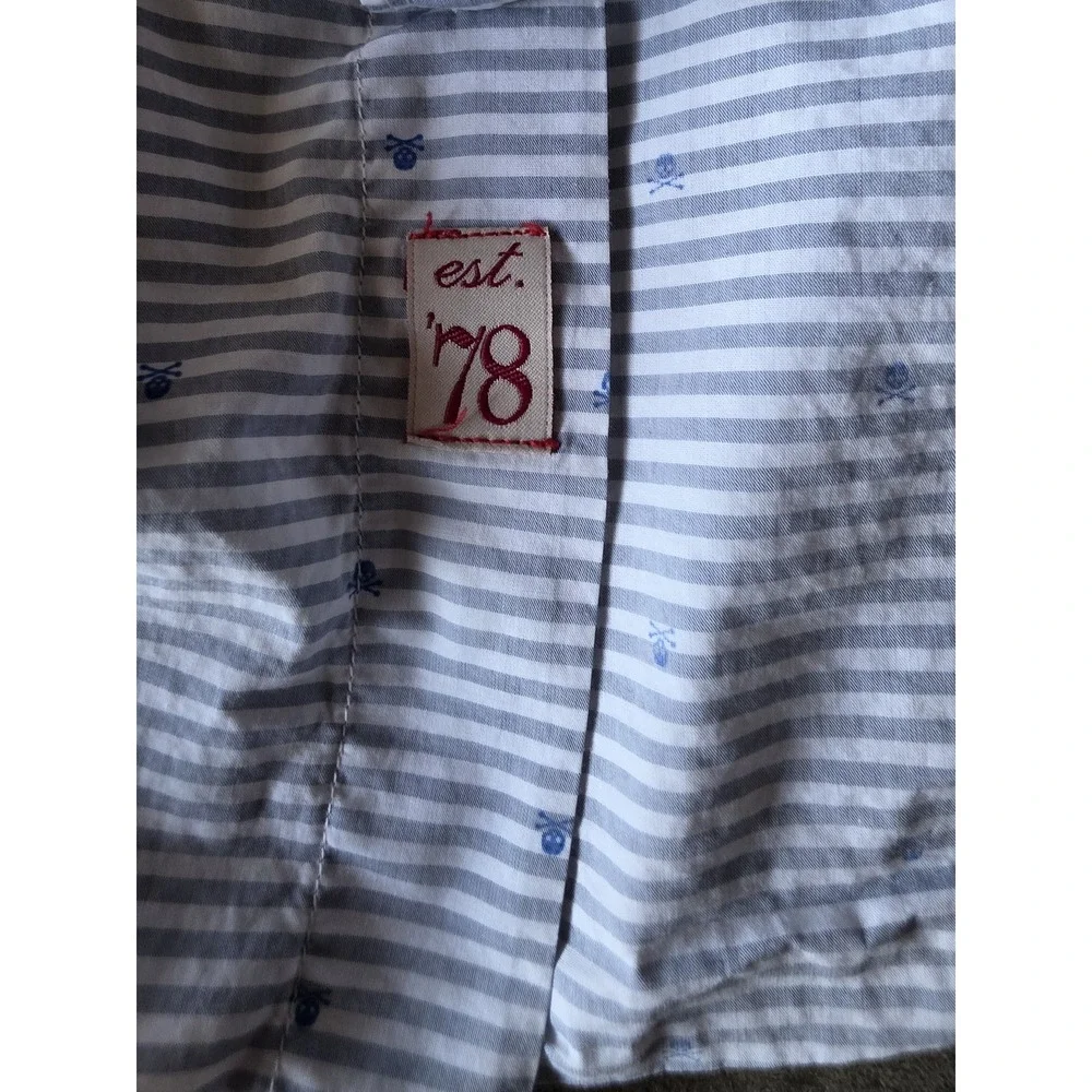 Banana Republic Men S Button Down Shirt Long Sleeve Blue White Striped Cotton